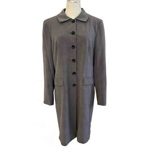 Vintage Amanda Smith Gray Tailored Long Blazer / Duster - Size 14